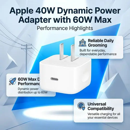 Apple 40W Dynamic Power Adapter with 60W Max