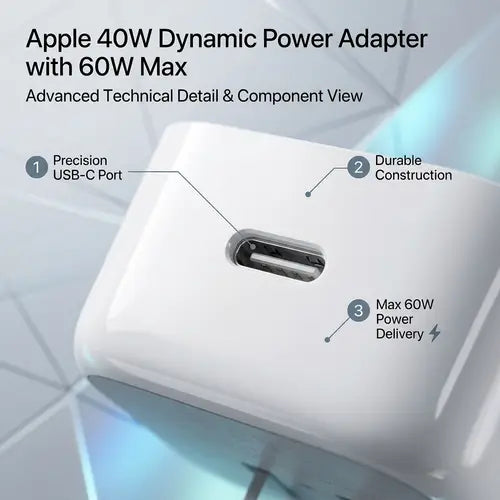 Apple 40W Dynamic Power Adapter with 60W Max